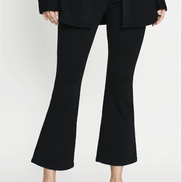 Frame The Jetset Crop Mini Boot in Sheen Noir BEST SELLER SZ 0 NWT $198 - Picture 5 of 9